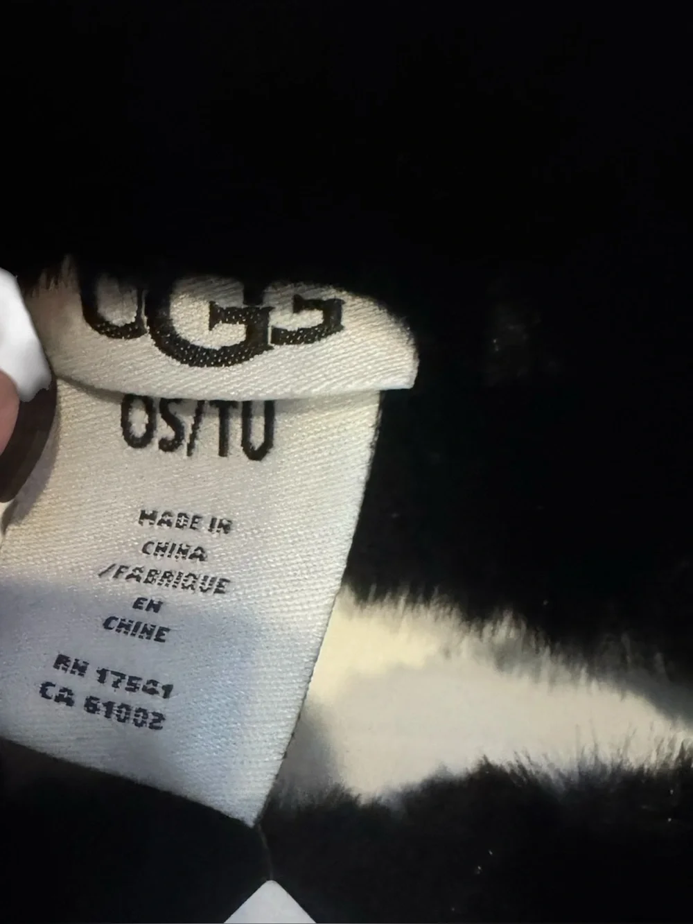 NWT UGG WOMENS BLACK FAUX FUR HEADBAND ONE SIZE